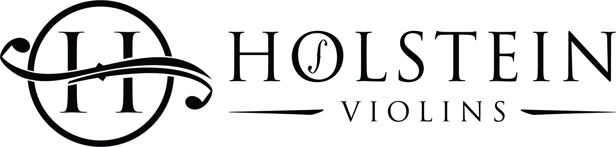 Holstein Violins logo, representing high quality hand made string instruments such as violins, violas and cellos.